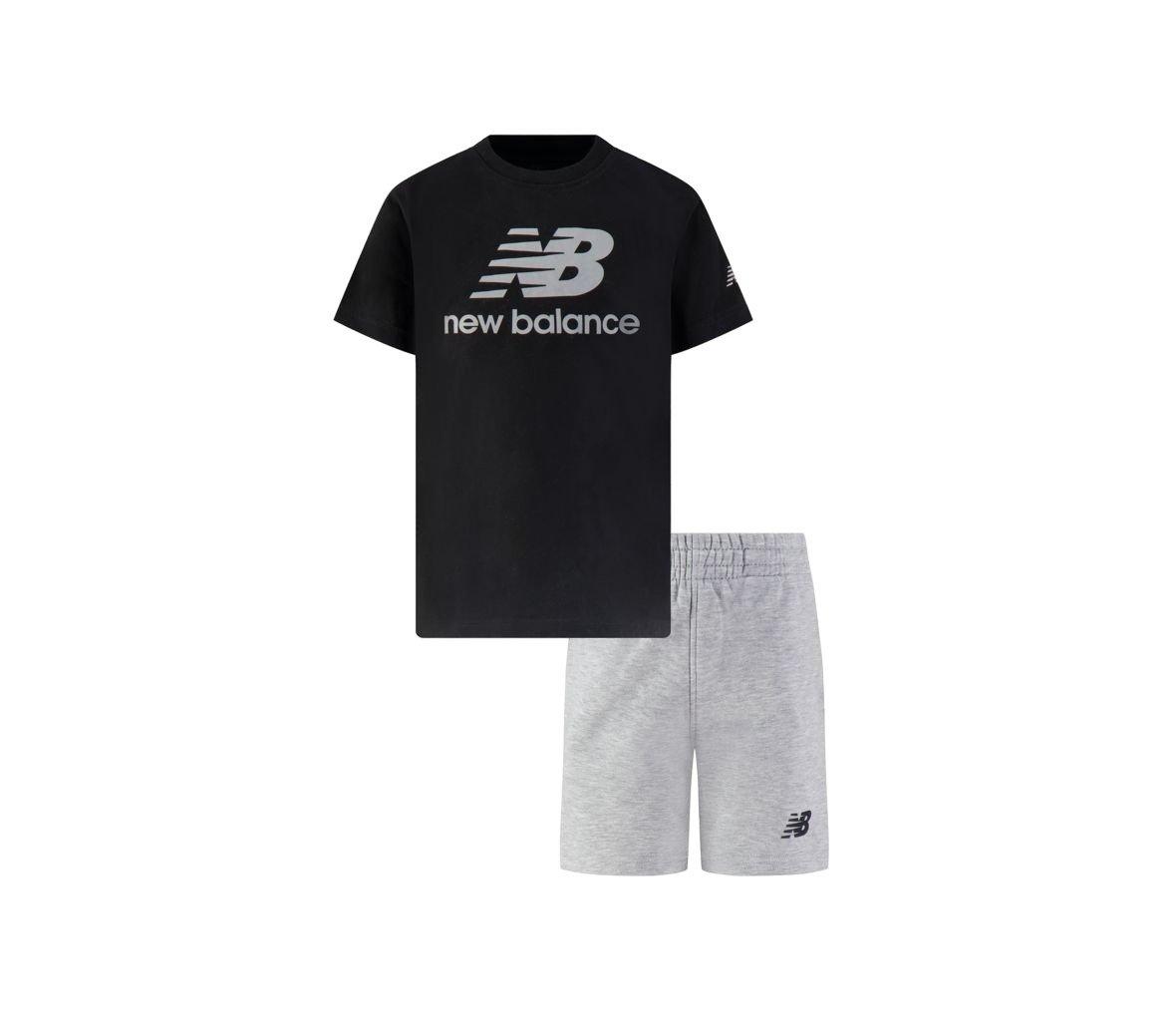 New Balance Toddler Boys' Matching Short Set - Black/Grey